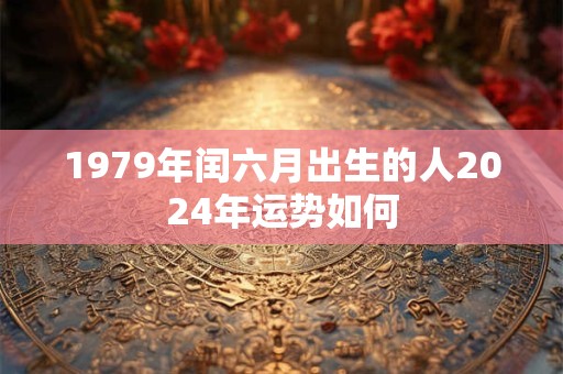 1979年闰六月出生的人2024年运势如何