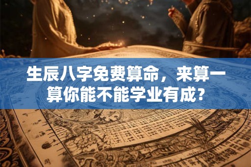 生辰八字免费算命,来算一算你能不能学业有成? 生辰八字免费算命,来算一算你能不能学业有成?