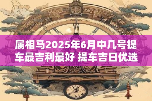属相马2025年6月中几号提车最吉利最好 提车吉日优选