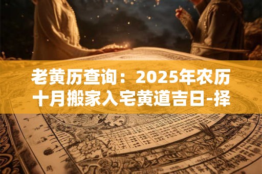 老黄历查询：2025年农历十月搬家入宅黄道吉日-择吉日网