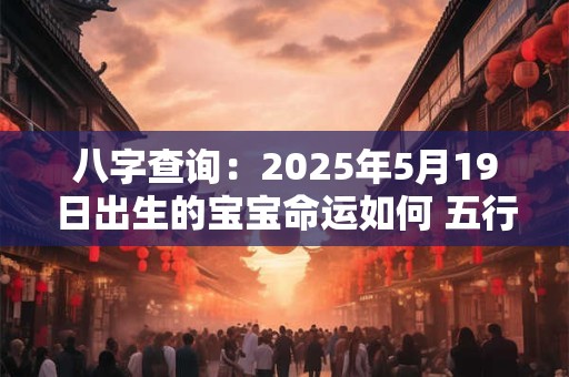八字查询：2025年5月19日出生的宝宝命运如何 五行缺什么