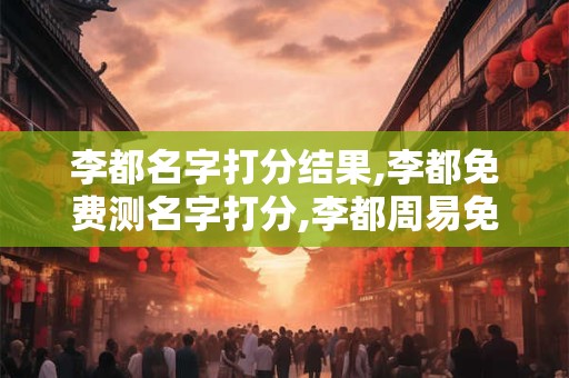 李都名字打分结果,李都免费测名字打分,李都周易免费测名字打分