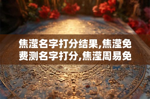 焦滢名字打分结果,焦滢免费测名字打分,焦滢周易免费测名字打分