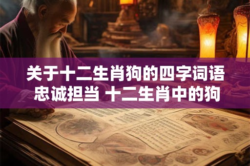 关于十二生肖狗的四字词语 忠诚担当 十二生肖中的狗狗传奇
