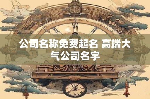 公司名称免费起名 高端大气公司名字