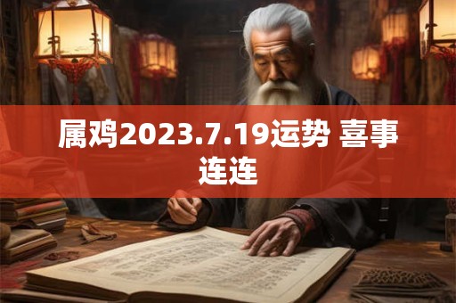 属鸡2023.7.19运势 喜事连连