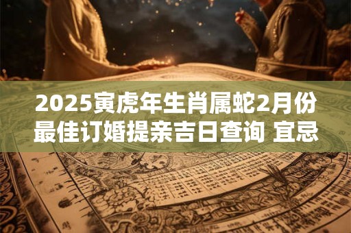 2025寅虎年生肖属蛇2月份最佳订婚提亲吉日查询 宜忌分析