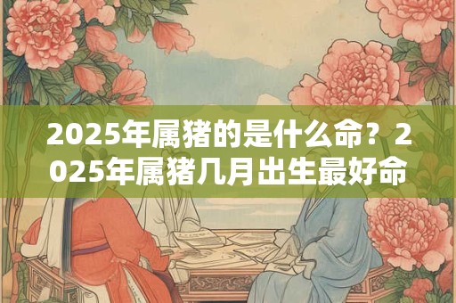 2025年属猪的是什么命？2025年属猪几月出生最好命？