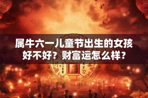 属牛六一儿童节出生的女孩好不好？财富运怎么样？