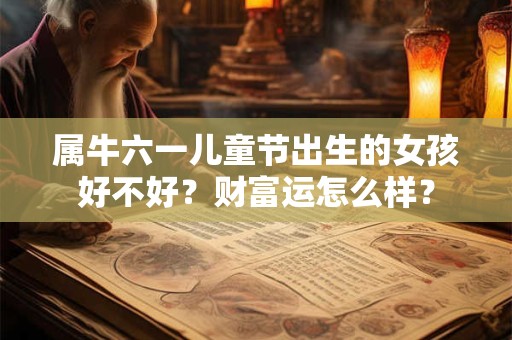 属牛六一儿童节出生的女孩好不好？财富运怎么样？