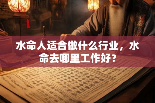 水命人适合做什么行业，水命去哪里工作好？
