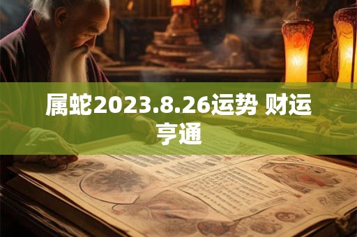 属蛇2023.8.26运势 财运亨通