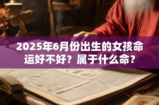 2025年6月份出生的女孩命运好不好？属于什么命？