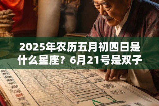 2025年农历五月初四日是什么星座?6月21号是双子座吗 2025年农历五月初四日是什么星座?6月21号是双子座吗