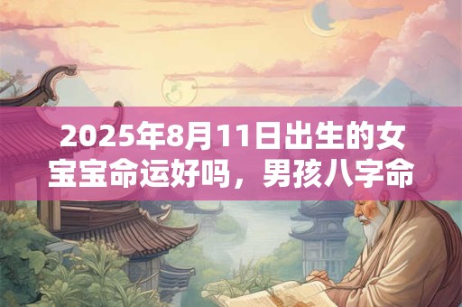 2025年8月11日出生的女宝宝命运好吗，男孩八字命运查询