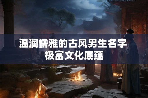 温润儒雅的古风男生名字 极富文化底蕴