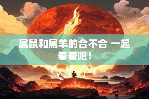 属鼠和属羊的合不合 一起看看吧！