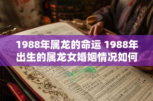 1988年属龙的命运 1988年出生的属龙女婚姻情况如何