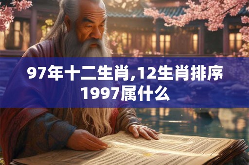 97年十二生肖,12生肖排序1997属什么
