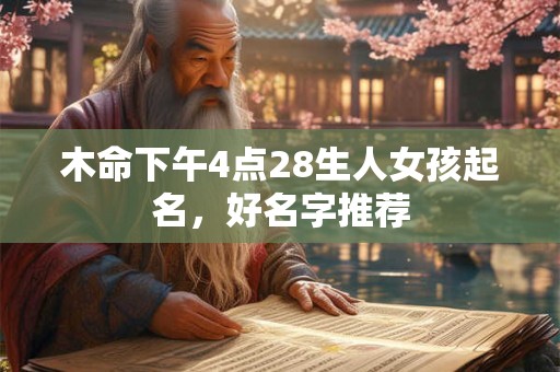木命下午4点28生人女孩起名，好名字推荐