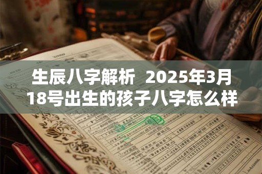 生辰八字解析  2025年3月18号出生的孩子八字怎么样