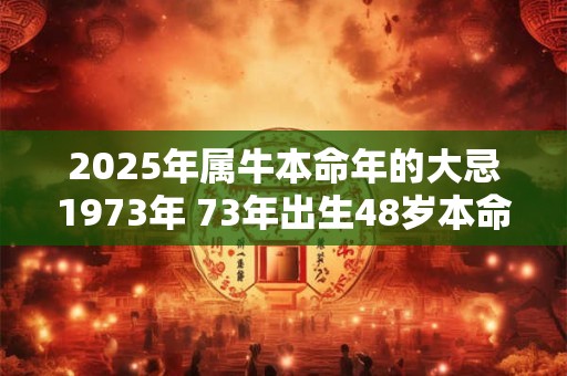 2025年属牛本命年的大忌1973年 73年出生48岁本命年佩戴什么好