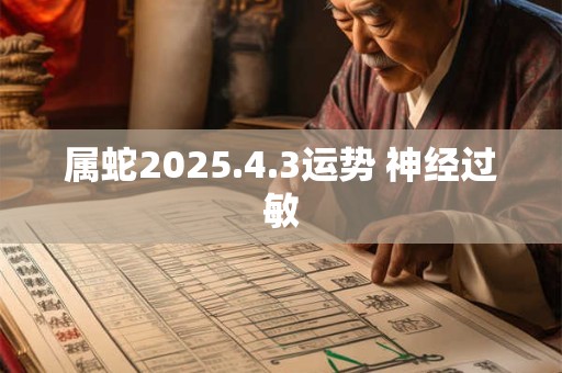 属蛇2025.4.3运势 神经过敏