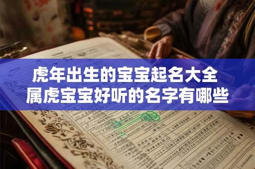 虎年出生的宝宝起名大全 属虎宝宝好听的名字有哪些