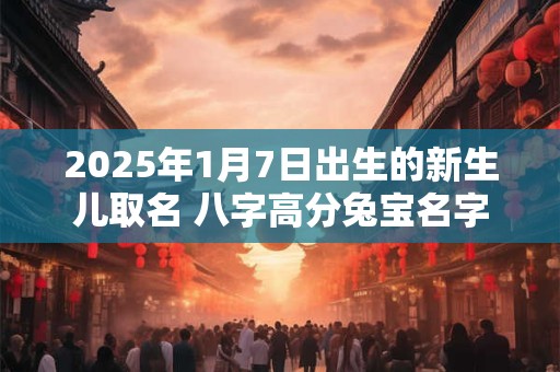 2025年1月7日出生的新生儿取名 八字高分兔宝名字