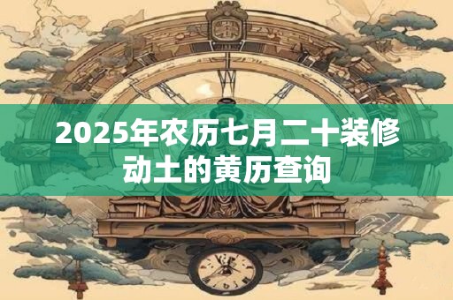 2026年农历七月二十装修动土的黄历查询