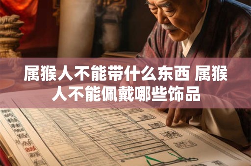 属猴人不能带什么东西 属猴人不能佩戴哪些饰品