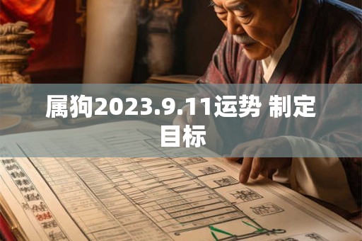 属狗2023.9.11运势 制定目标