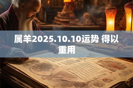 属羊2025.10.10运势 得以重用