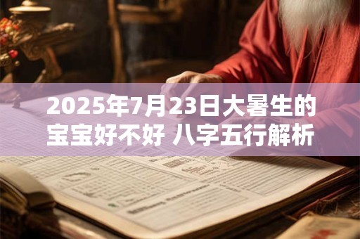 2025年7月23日大暑生的宝宝好不好 八字五行解析