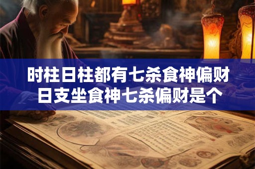 时柱日柱都有七杀食神偏财 日支坐食神七杀偏财是个啥人