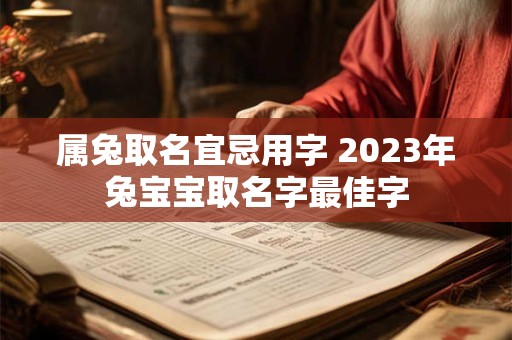 属兔取名宜忌用字 2023年兔宝宝取名字最佳字