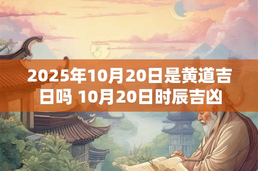 2025年10月20日是黄道吉日吗 10月20日时辰吉凶 2025年10月20日是黄道吉日吗 10月20日时辰吉凶