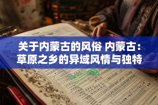 关于内蒙古的风俗 内蒙古：草原之乡的异域风情与独特习俗