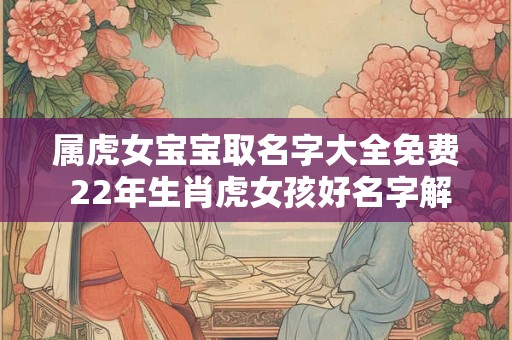 属虎女宝宝取名字大全免费 22年生肖虎女孩好名字解析