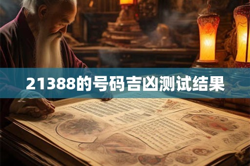 21388的号码吉凶测试结果