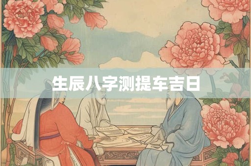 生辰八字测提车吉日