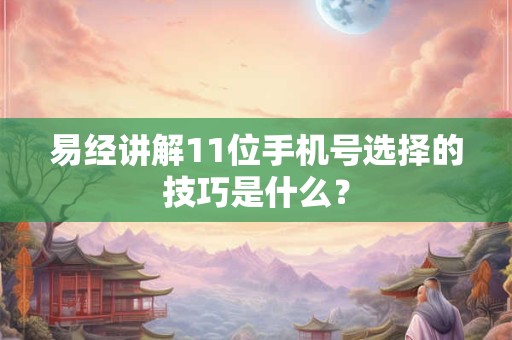 易经讲解11位手机号选择的技巧是什么？
