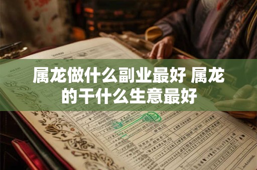 属龙做什么副业最好 属龙的干什么生意最好