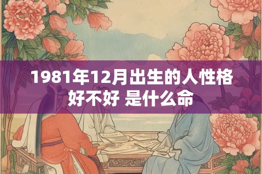1981年12月出生的人性格好不好 是什么命