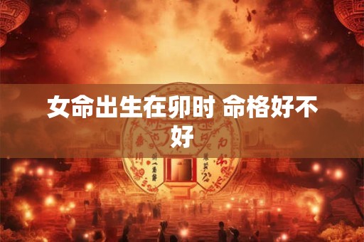 女命出生在卯时 命格好不好
