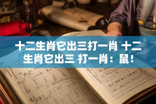 十二生肖它出三打一肖 十二生肖它出三 打一肖：鼠！