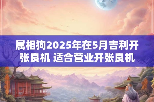 属相狗2025年在5月吉利开张良机 适合营业开张良机