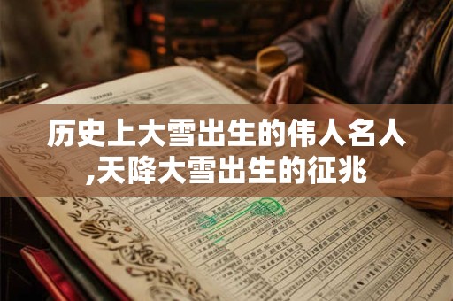 历史上大雪出生的伟人名人,天降大雪出生的征兆