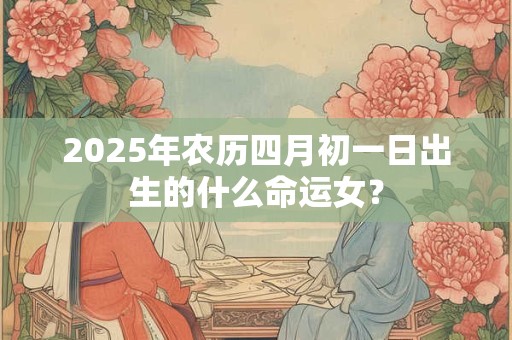 2025年农历四月初一日出生的什么命运女？