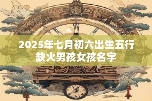 2025年七月初六出生五行缺火男孩女孩名字